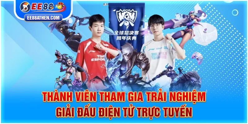 Thành viên tham gia trải nghiệm giải đấu điện tử trực tuyến